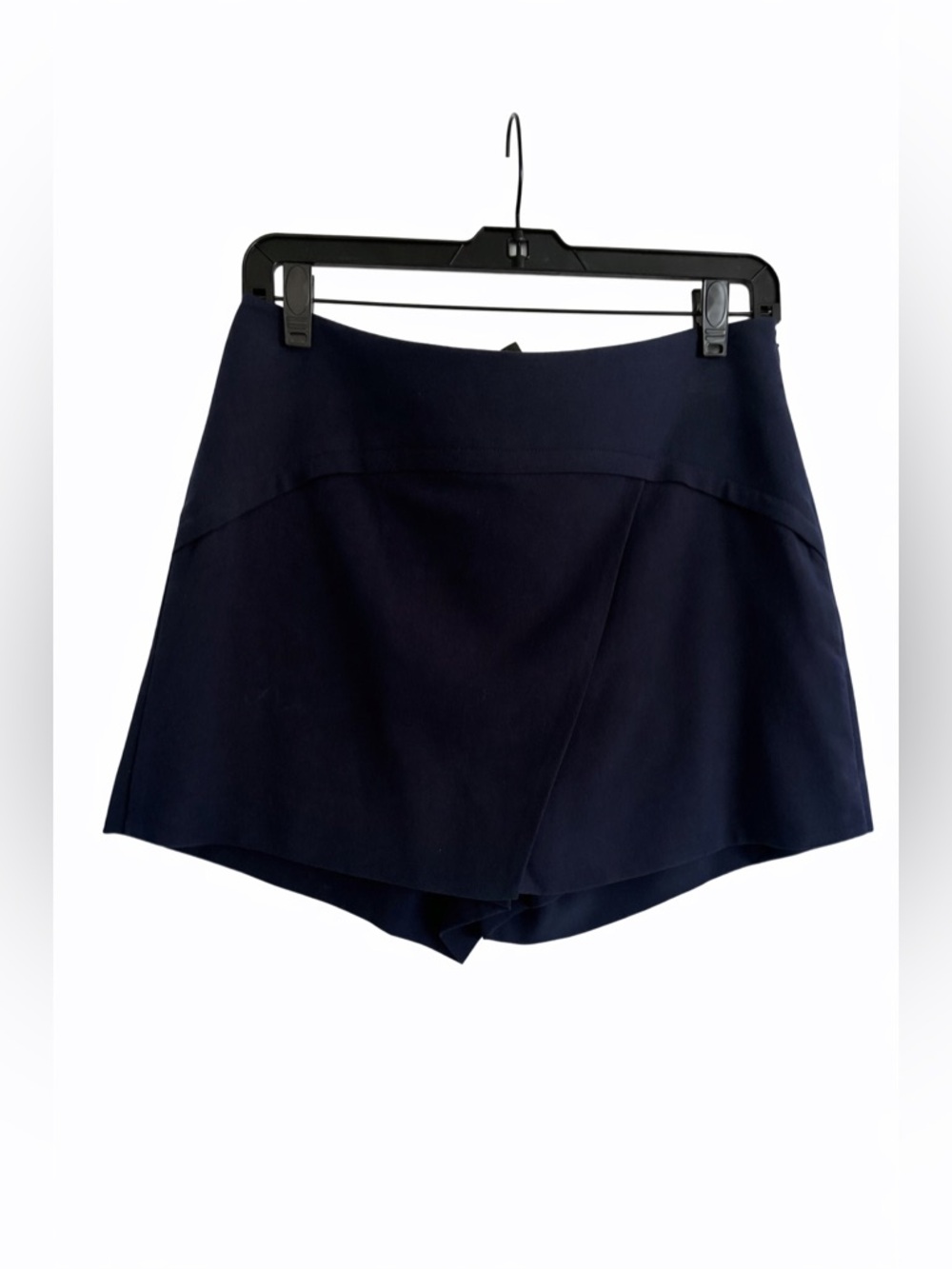 BCBGMaxAzria Navy Asymmetric Skort Shorts